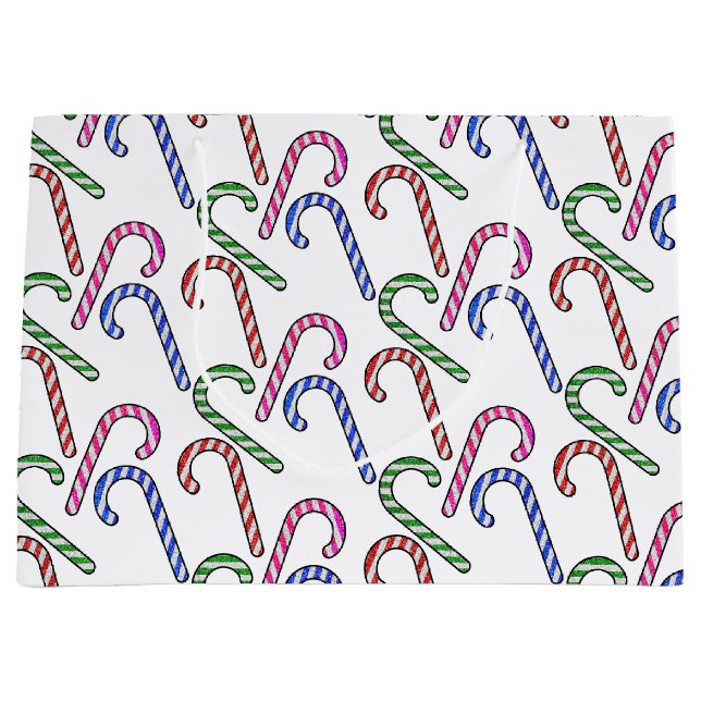 Glitter Candy cane Mönster (Framsidan)