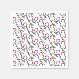 Glitter Candy cane Mönster Pappersservett