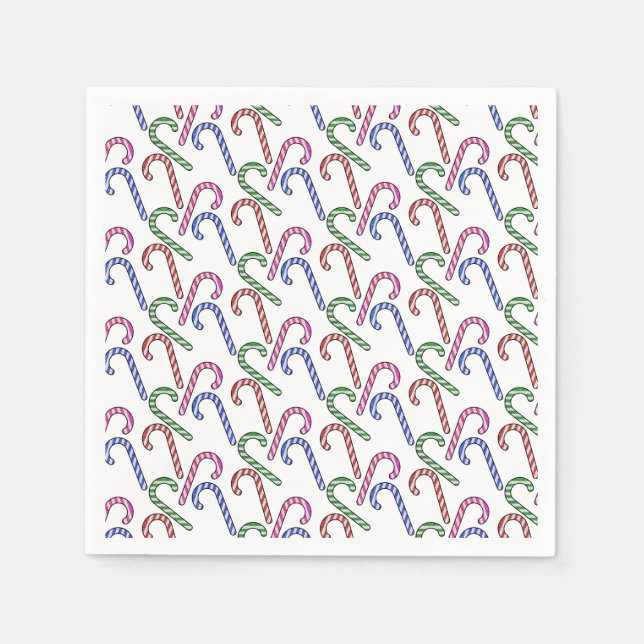 Glitter Candy cane Mönster Pappersservett (Framsidan)