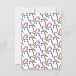 Glitter Candy cane Mönster Tack Kort