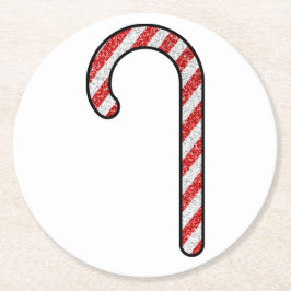 Glitter Candy cane Underlägg Papper Rund