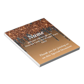 Glitter Candy Pub Wrapper Party favors Anteckningsblock