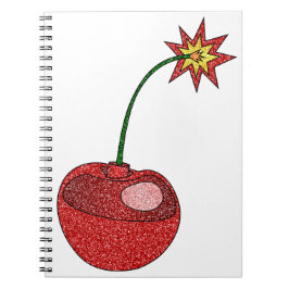 Glitter Cherry Bomb Anteckningsbok