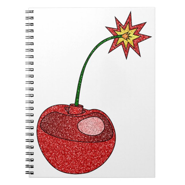 Glitter Cherry Bomb Anteckningsbok (Framsidan)