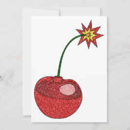 Glitter Cherry Bomb Inbjudningar