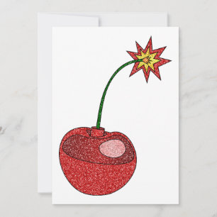 Glitter Cherry Bomb Julkort