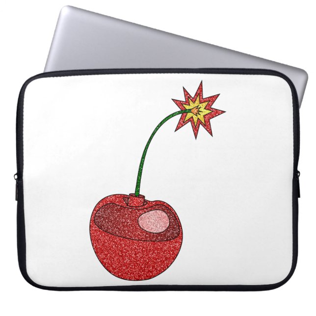 Glitter Cherry Bomb Laptop Fodral (Framsidan)
