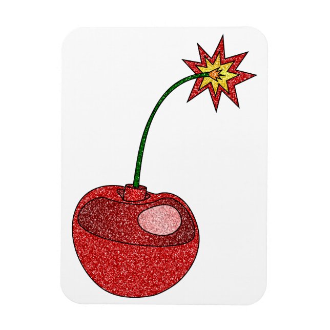 Glitter Cherry Bomb Magnet (Vertikal)