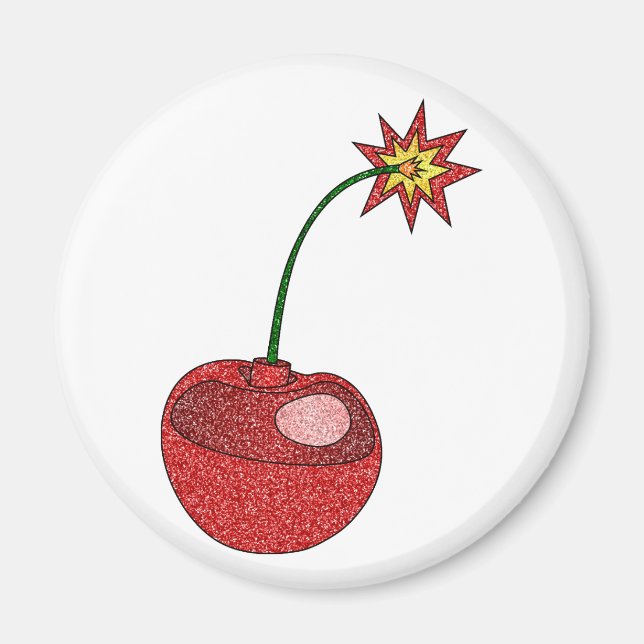 Glitter Cherry Bomb Magnet (Framsidan)