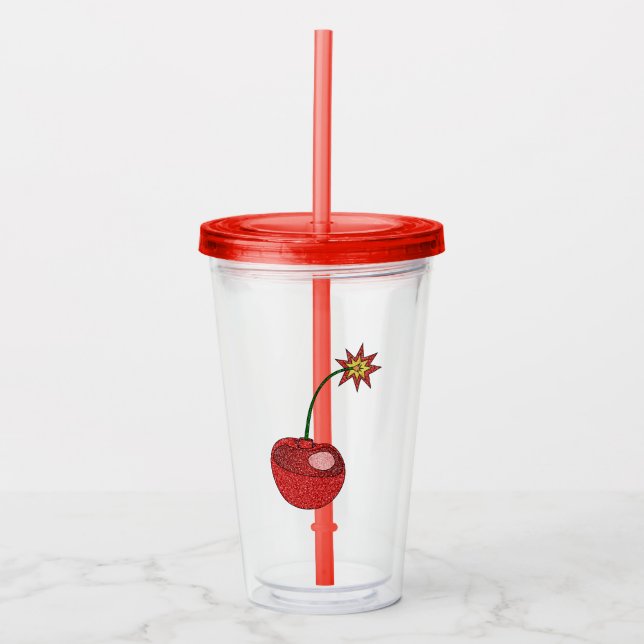 Glitter Cherry Bomb Take Away Mugg (Framsida)