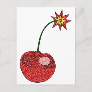 Glitter Cherry Bomb Vykort