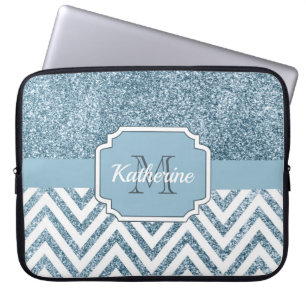 Glitter Chevron Laptop Fodral