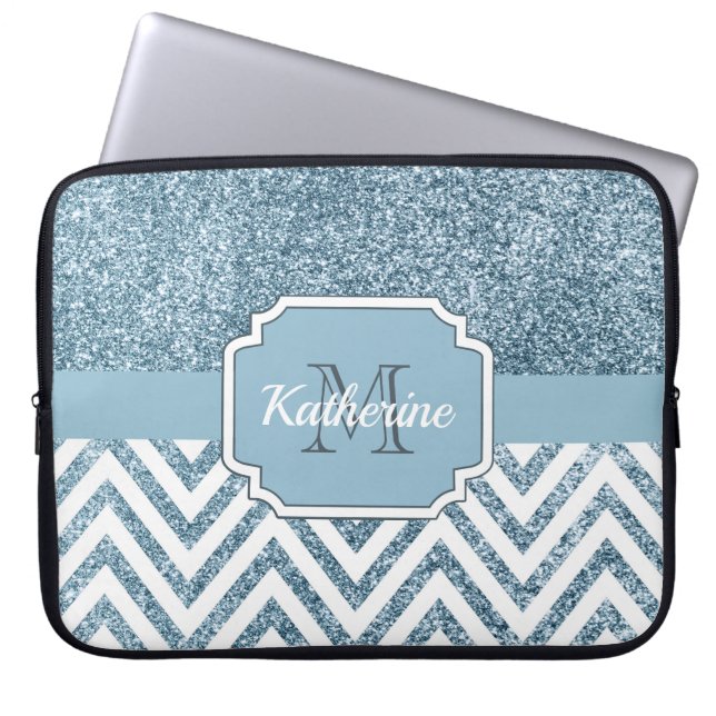 Glitter Chevron Laptop Fodral (Framsidan)