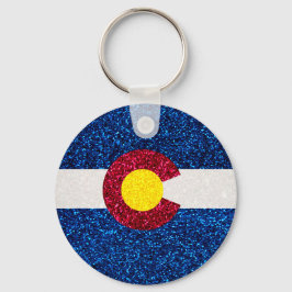 Glitter Colorado flagga-nyckelkedja Nyckelring