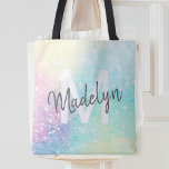 Glitter Colorful Glamous Söt Mönster Tygkasse<br><div class="desc">Aestesisk söt chic med glitter-bakgrund i vackert pastel färg,  som du kan anpassa med ditt anpassningsbar monogram och/eller namn.</div>