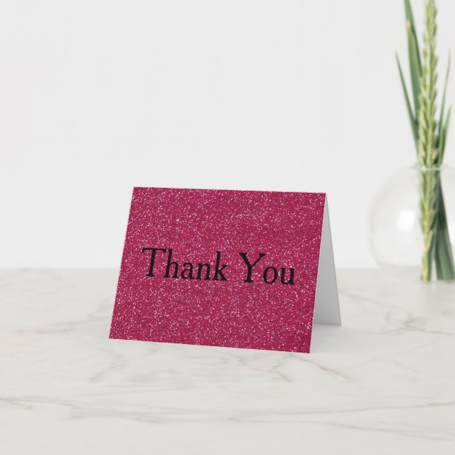 Glitter Confetti Faux Foil Tack Kort (Framsida)