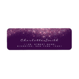 Glitter Confetti OSA Lila Rosa Violet   Returadress Etikett