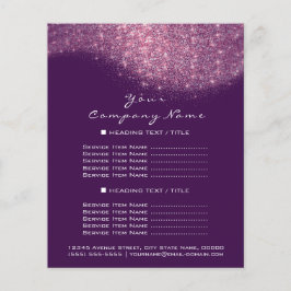 Glitter Confetti-priser Flyer Lila Rosa