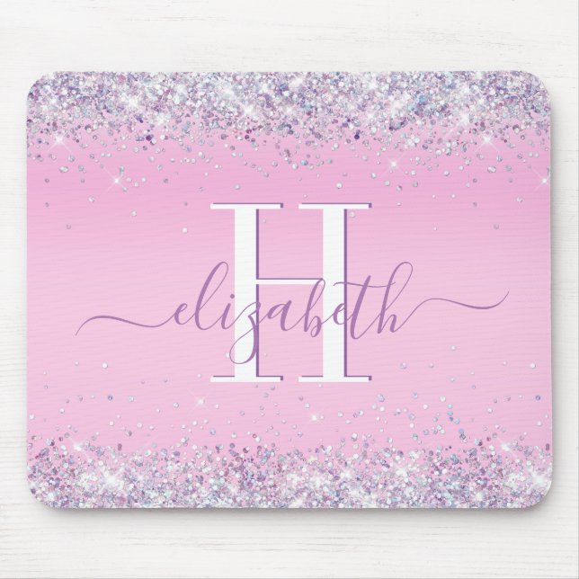 Glitter Confetti Rosa Monogram Musmatta (Framsidan)