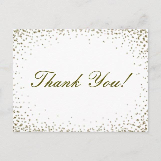 Glitter Confetti Tack vykort (Framsida)