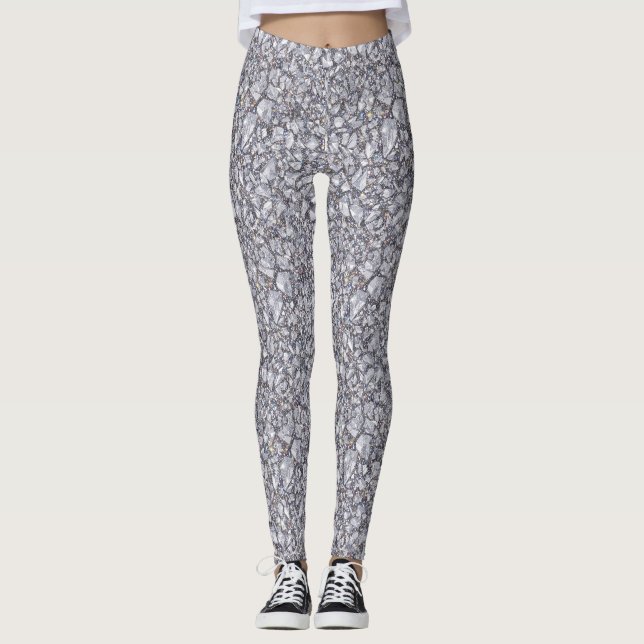 Glitter Crystal Shards Pattern – Sparkling Faceted Leggings (Framsida)