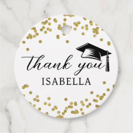 Glitter dammskonfetti Studenten Tack Gåvor Etiketter