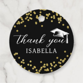 Glitter dammskonfetti Studenten Tack Gåvor Etiketter