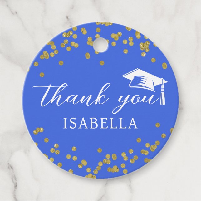 Glitter dammskonfetti Studenten Tack Gåvor Etiketter (Framsida)
