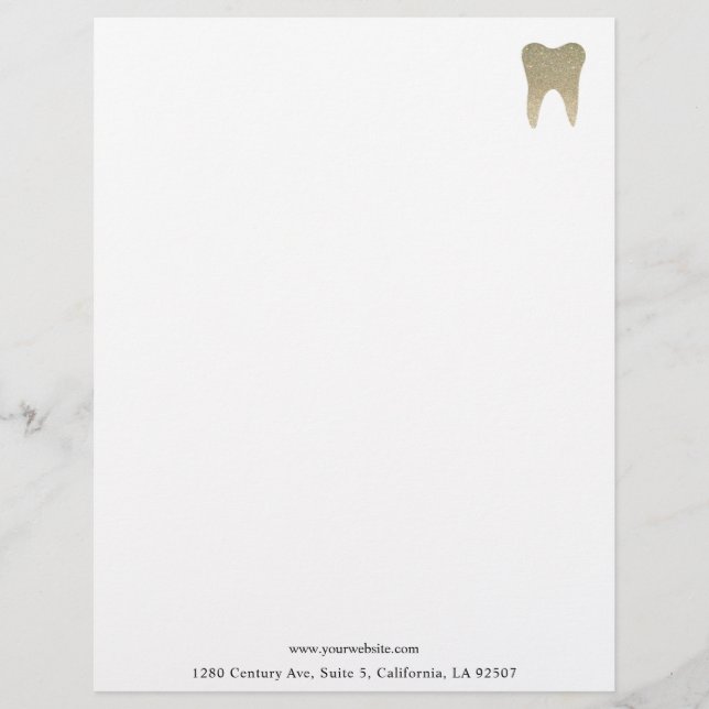Glitter Dental Letterhead Brevhuvud (Framsida)