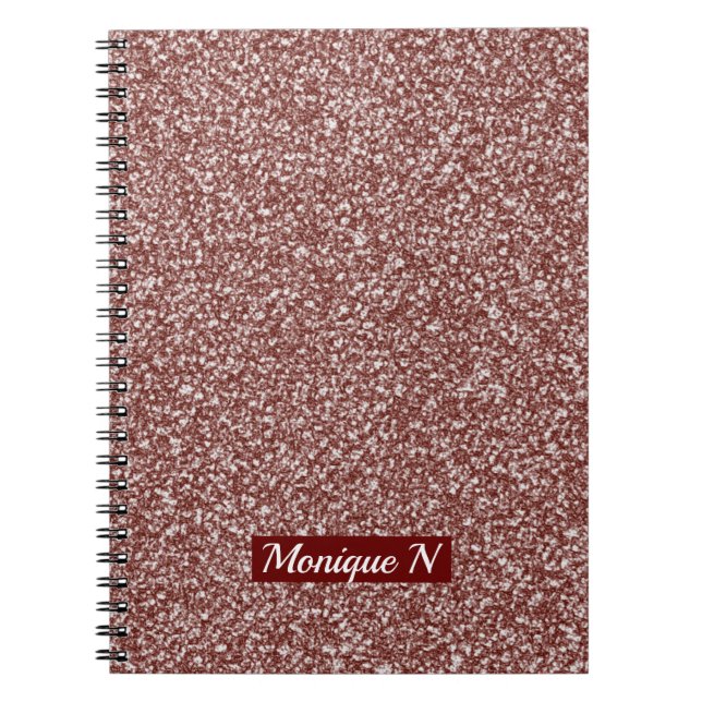 Glitter Design Ro Guld monogram bärbar dator Anteckningsbok (Framsidan)