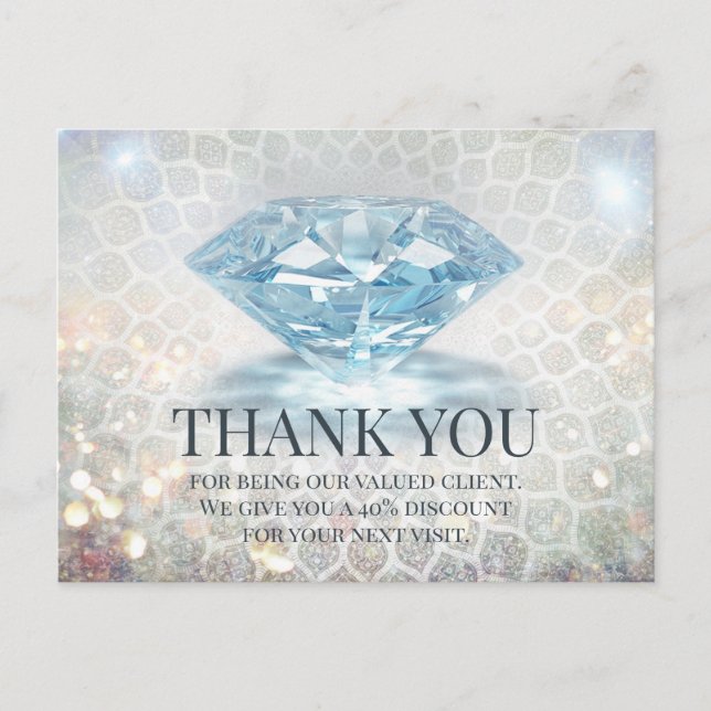 Glitter Diamond Gemstone Jewelry Designer (ung. Vykort (Framsida)