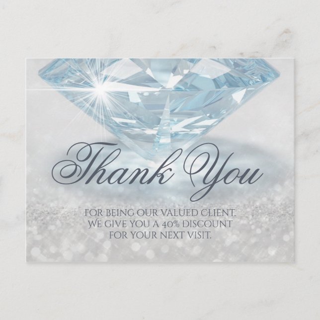 Glitter Diamond Gemstone Jewelry Designer (ung. Vykort (Framsida)