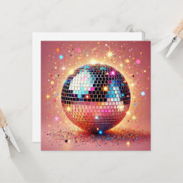 Glitter Disco boll Kort. Kort