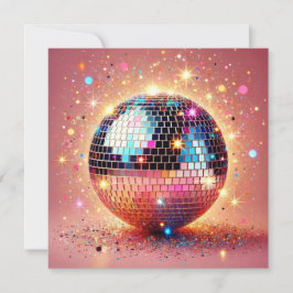 Glitter Disco boll Kort. Kort