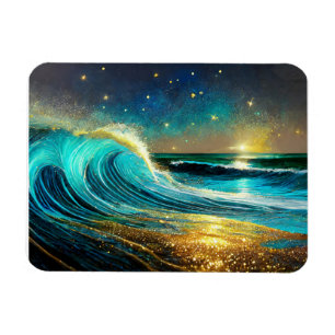 Glitter Divergent Ocean Vinkarare Magnet