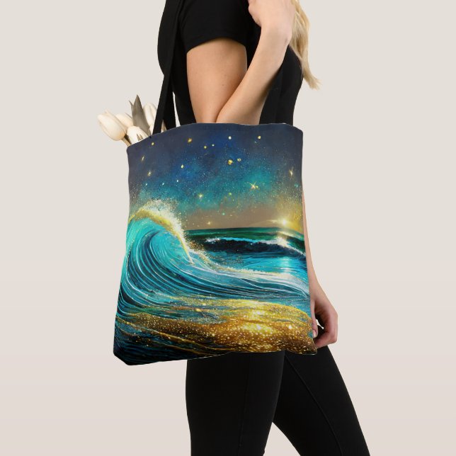 Glitter Divergent Ocean Vinkarare Tygkasse (Närbild)