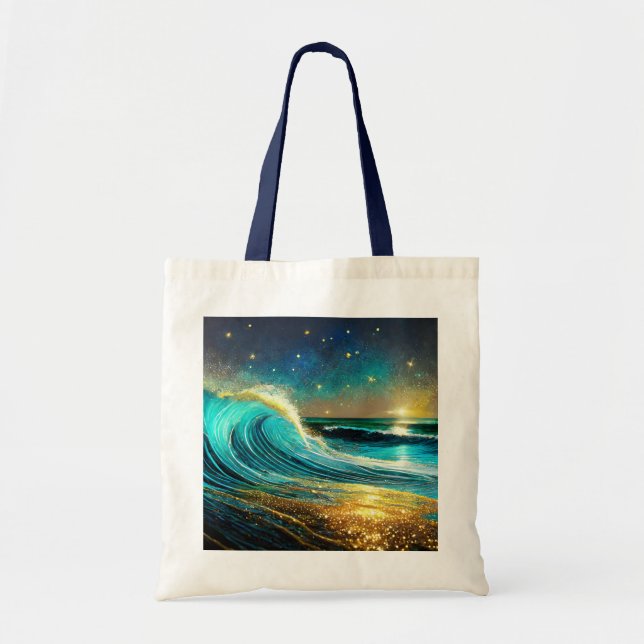 Glitter Divergent Ocean Vinkarare Tygkasse (Framsidan)