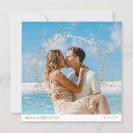 *~* Glitter DIY Coupe PHOTO OSA QR AR6 Bröllop Inbjudningar