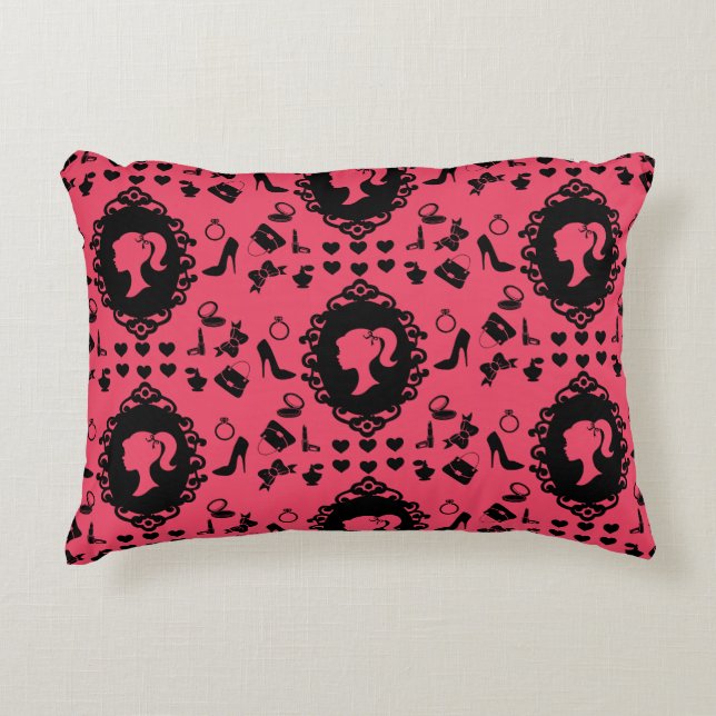 Glitter Doll Birthday Glam Mode Prydnadskudde (Framsidan)