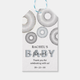 Glitter Donut Baby Sprinkle Baby Pojke Bebis Showe Presentetikett