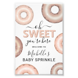 Glitter Donut Baby Sprinkle Girl Welcome Fototryck