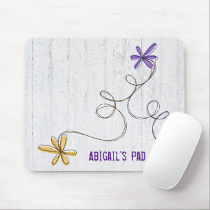 Glitter Doodle Daisys Wood Musmatta