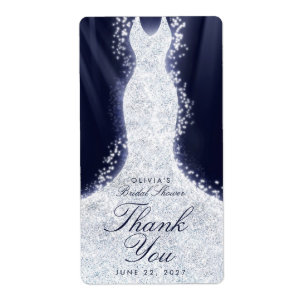 Glitter Dress på etiketten Blue Tack Anpassningsba Fraktsedel