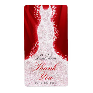 Glitter Dress på etiketten Red Tack Anpassningsbar Fraktsedel