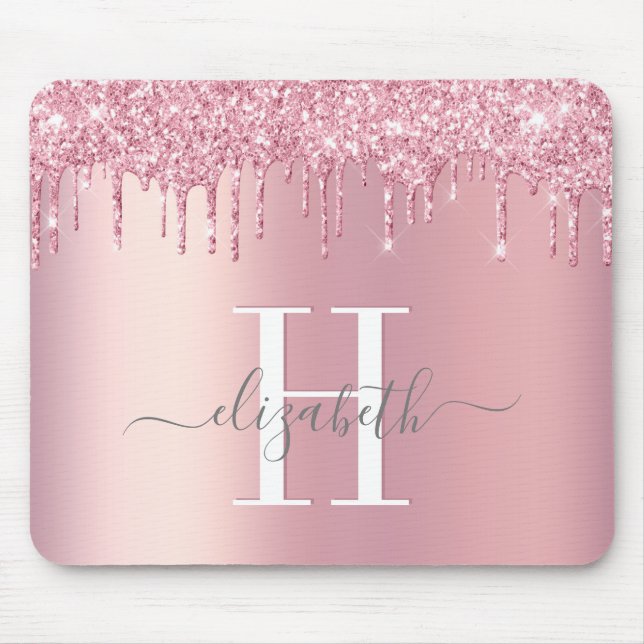 Glitter Dricks Rosa Monogram Musmatta (Framsidan)