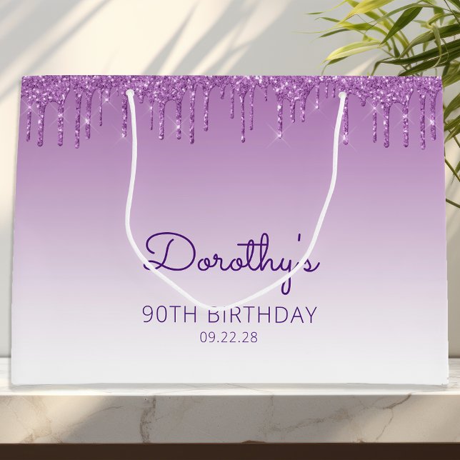 Glitter Drip 90-årsdag Lila (Skapare uppladdad)