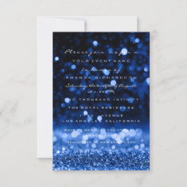 Glitter Drips Blå marinens Bröllop Möhippa Söt 16: Inbjudningar