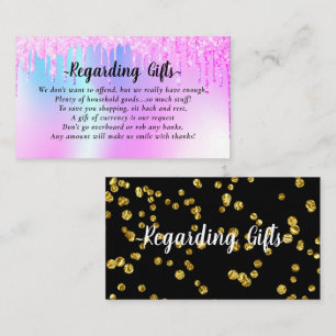 Glitter Drips Honeymoon Fond bröllopsdusch bröllop Tilläggskort