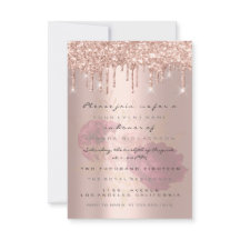 Glitter Drips Rose Gold  Bridal Sweet 16 Marsala
