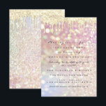 Glitter Drips Rose Gold  Bröllop Sweet 16th Lyx Inbjudningar<br><div class="desc">florenceK elegant lyx event</div>